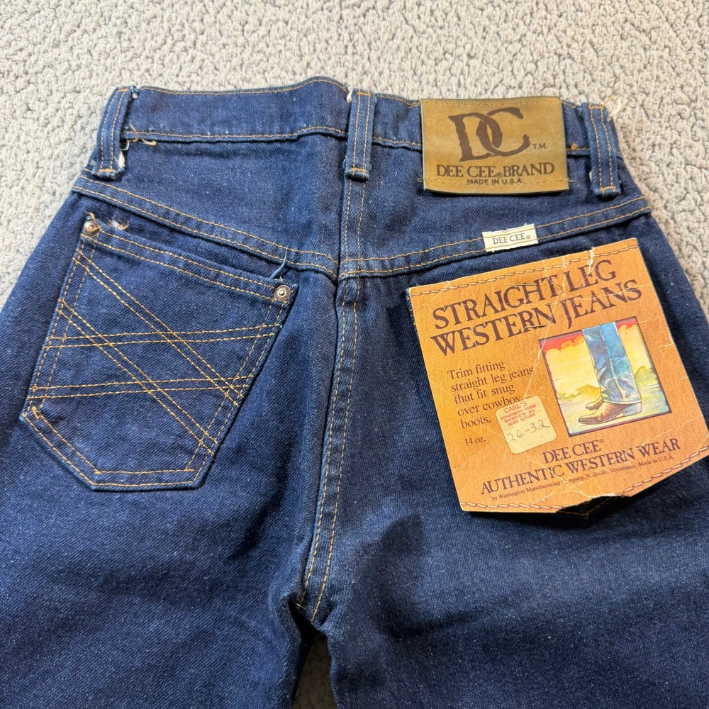 Vintage Dee Cee Brand‎ Western Jeans Womens 24x31 Straight Leg Dark Denim USA